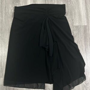 Thyme Maternity Black Asymmetrical Wrap Skirt